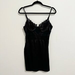 Tic Toc Lace Corset Silky Mini Dress